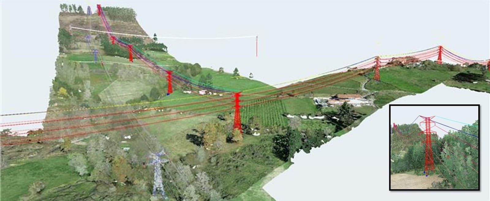 Image credit: Iberdrola. 132kV double circuit line, implementation and field interference