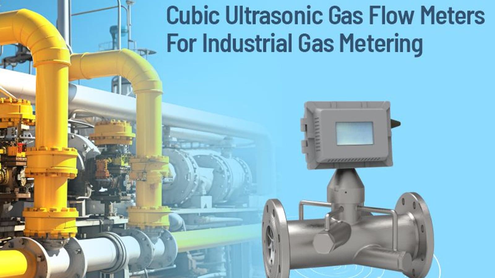 Cubic ultrasonic gas flow meters for industrial gas metering