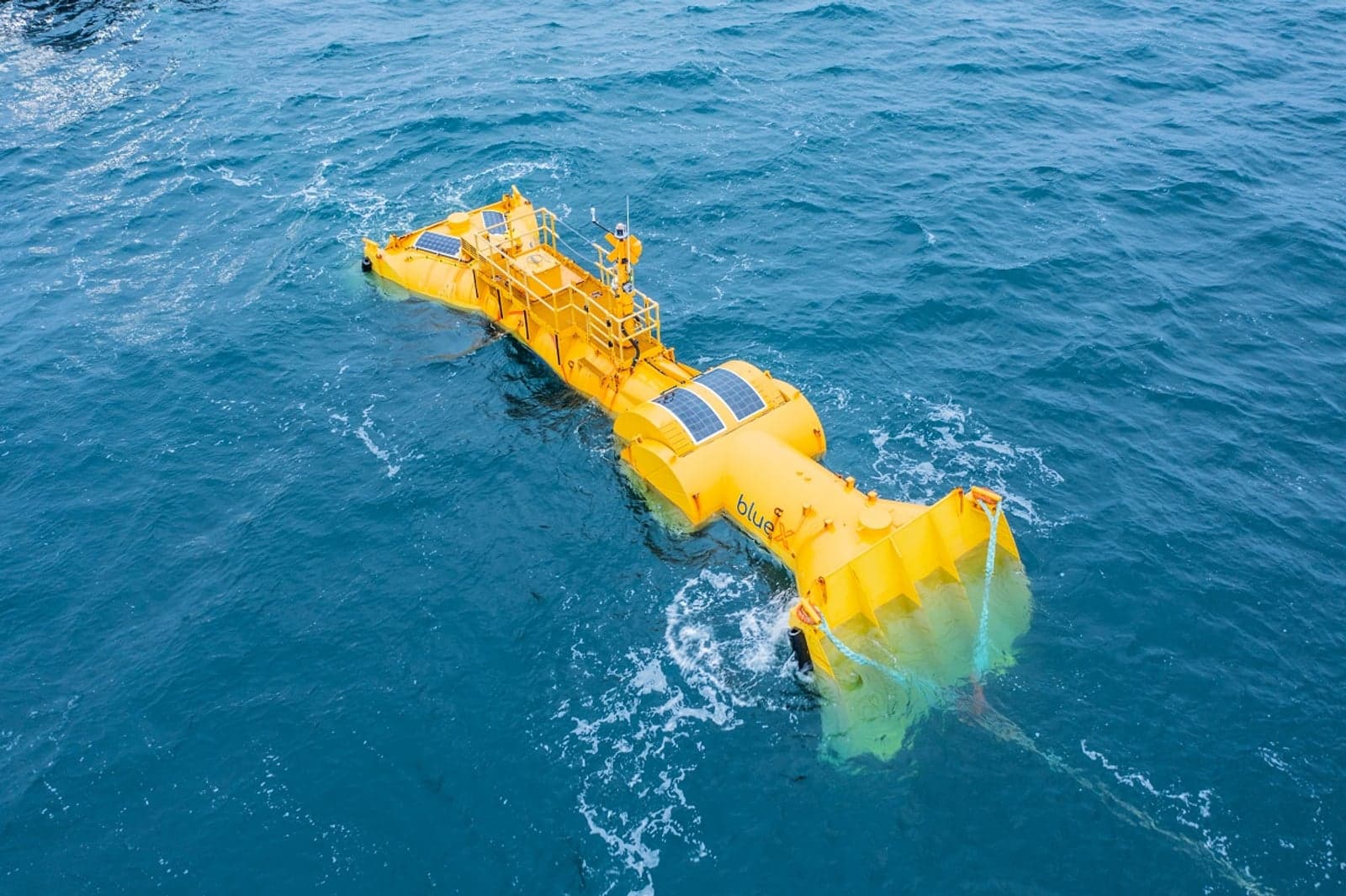 Mocean Energy's Blue X wave converter is deployed.