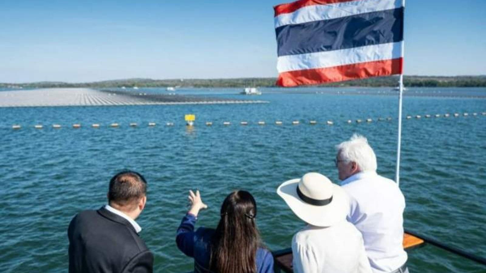 German President visits floating solar installation in Thailand