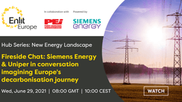 Fireside Chat: Siemens & Uniper in conversation imagining Europe's decarbonization journey