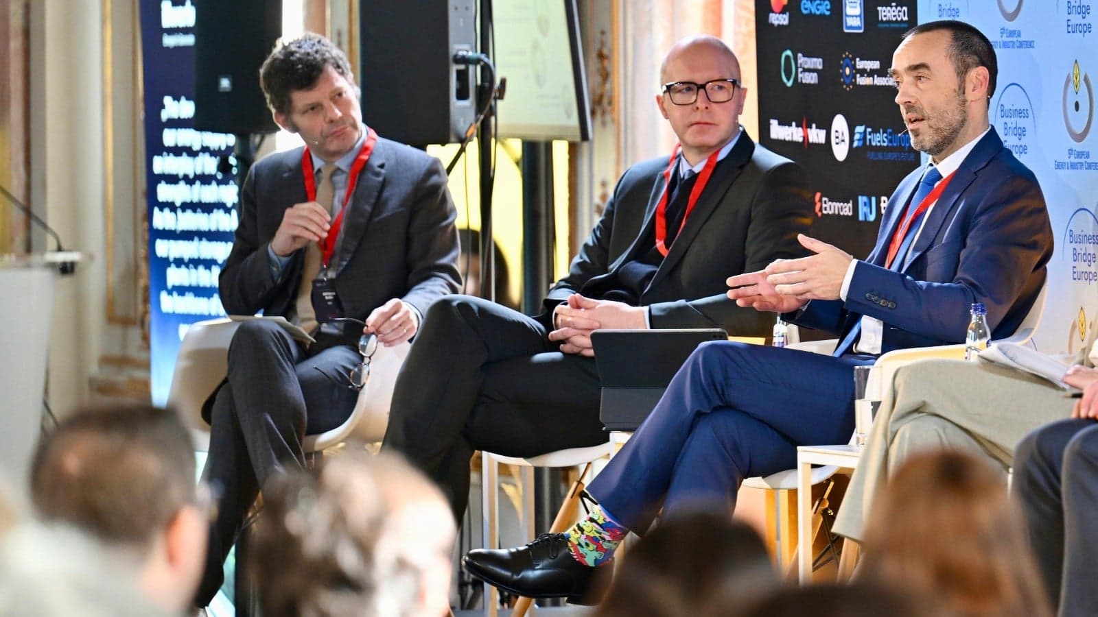 Bruno Tobback speaking at the Energy and Industry Conference