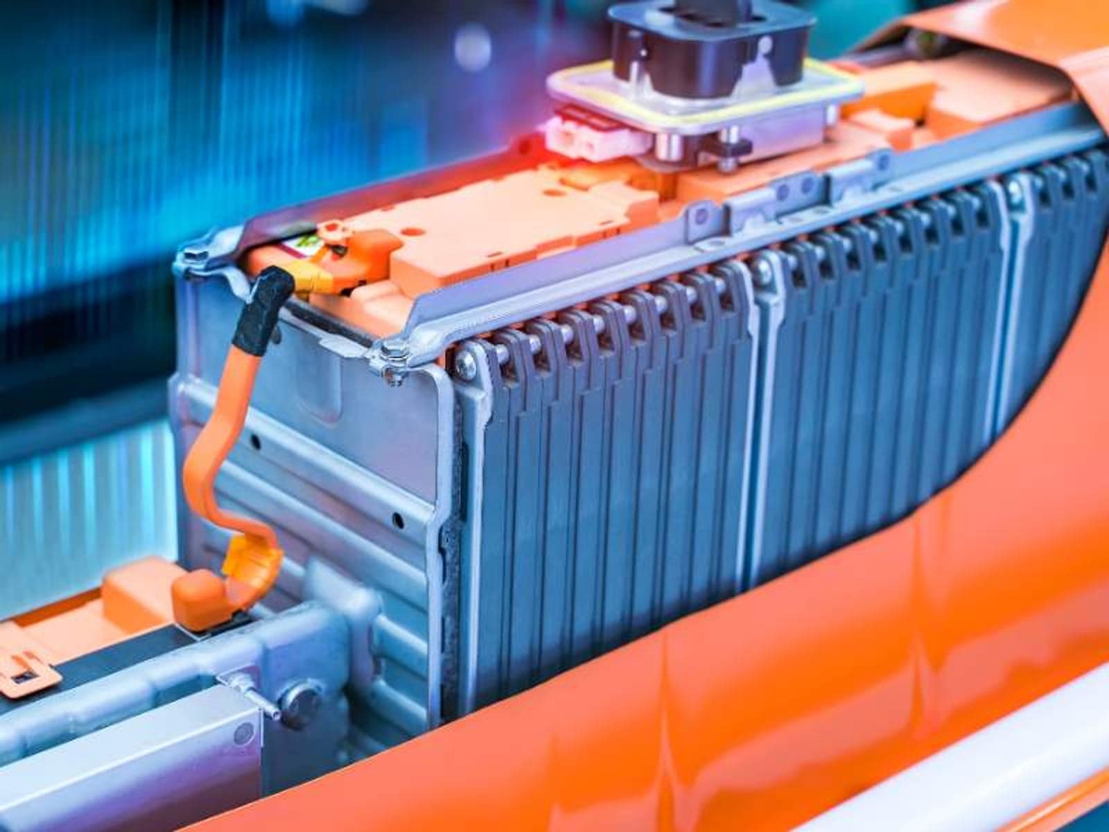 Electric car lithium battery pack and power connections