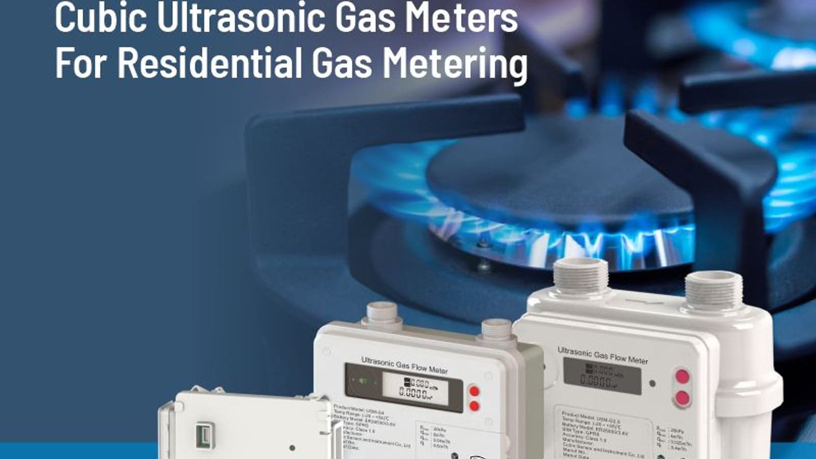 Cubic ultrasonic gas meters for residential gas metering
