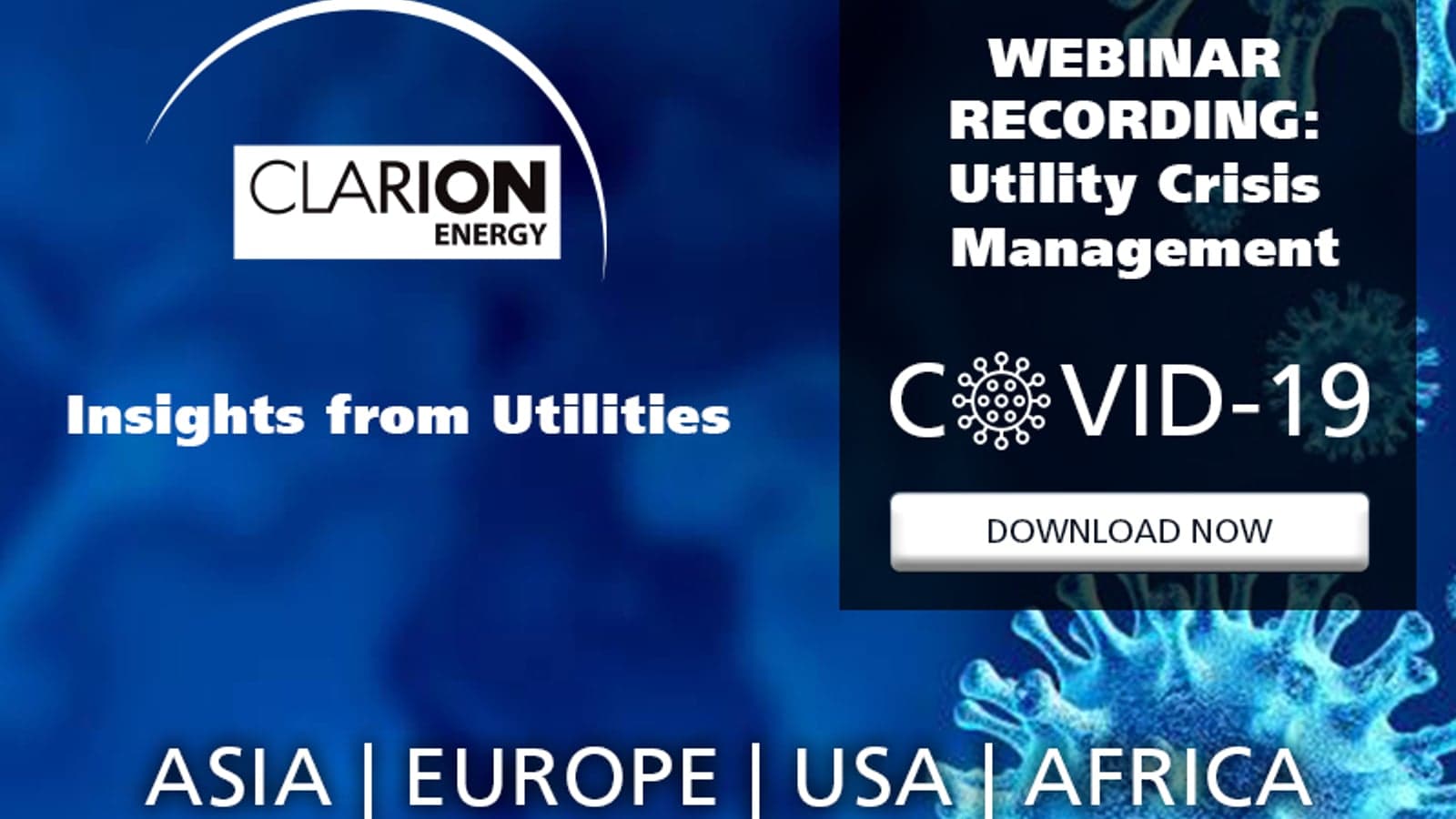 Recorded webinar series – COVID-19: Utility Crisis Management
