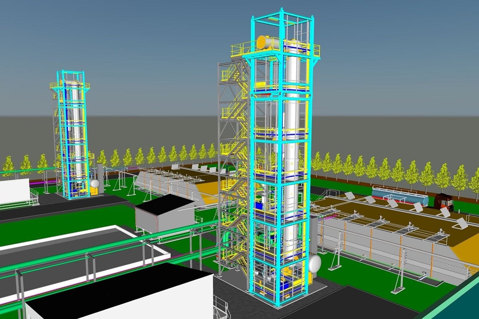 3D model of the facility in Denmark.