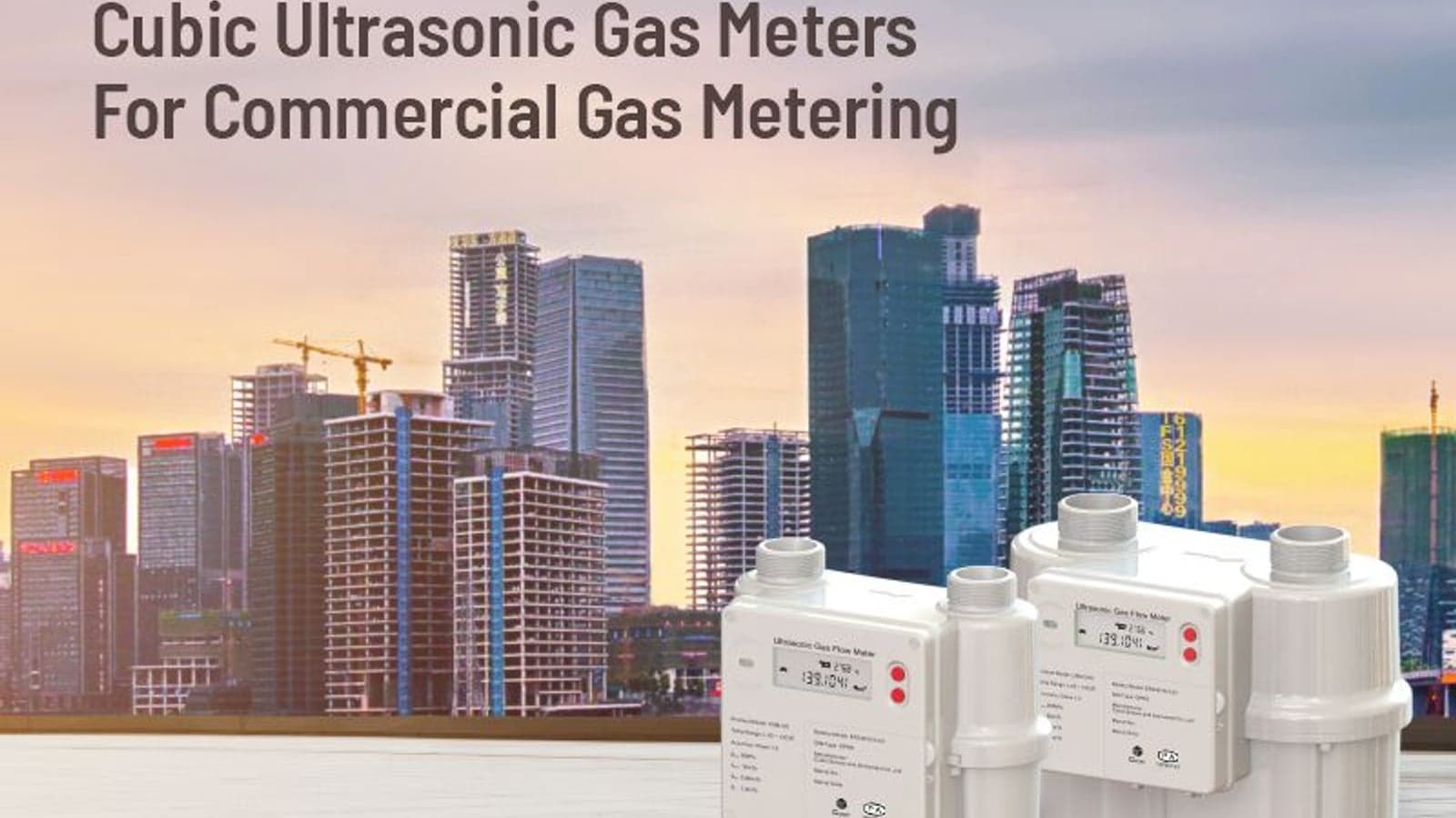 Cubic ultrasonic gas meters for commercial gas metering