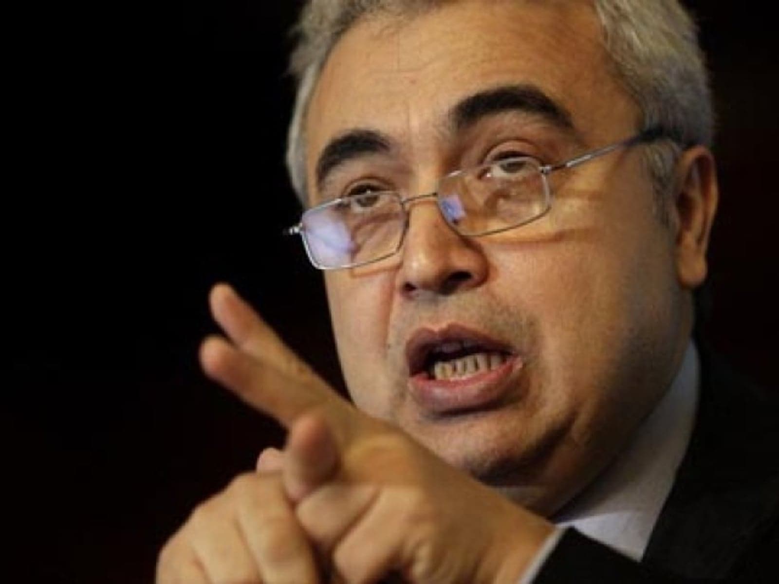 Dr. Fatih Birol, Chief Economist and Head of the Economic Analysis Division of the International Energy Agency (IEA) talks during a press conference for the launch of the World Energy Outlook (WEO) 2008, in central London, on November 12, 2008. The WEO is the latest edition of the annual IEA flagship publication. The WEO-2008 provides analysis to help policy makers around the world assess and address the challenges posed by worsening oil supply prospects, higher energy prices and rising emissions of greenhouse gases. AFP PHOTO/Shaun Curry (Photo credit should read SHAUN CURRY/AFP/Getty Images)