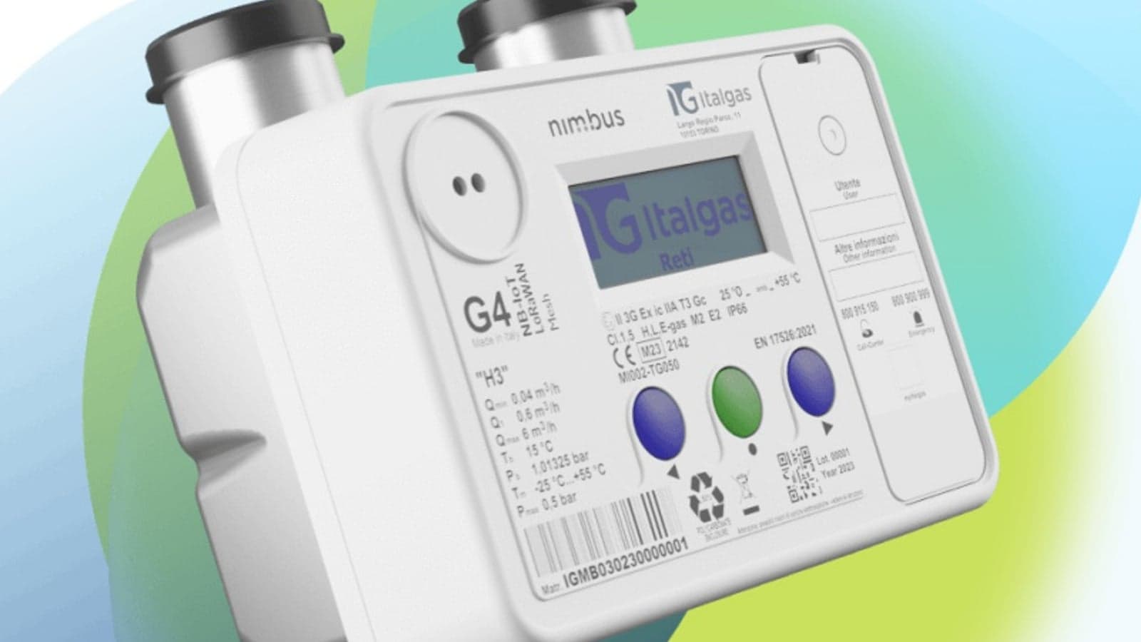 Italgas rolls out first 20,000 Nimbus H-ready smart meters
