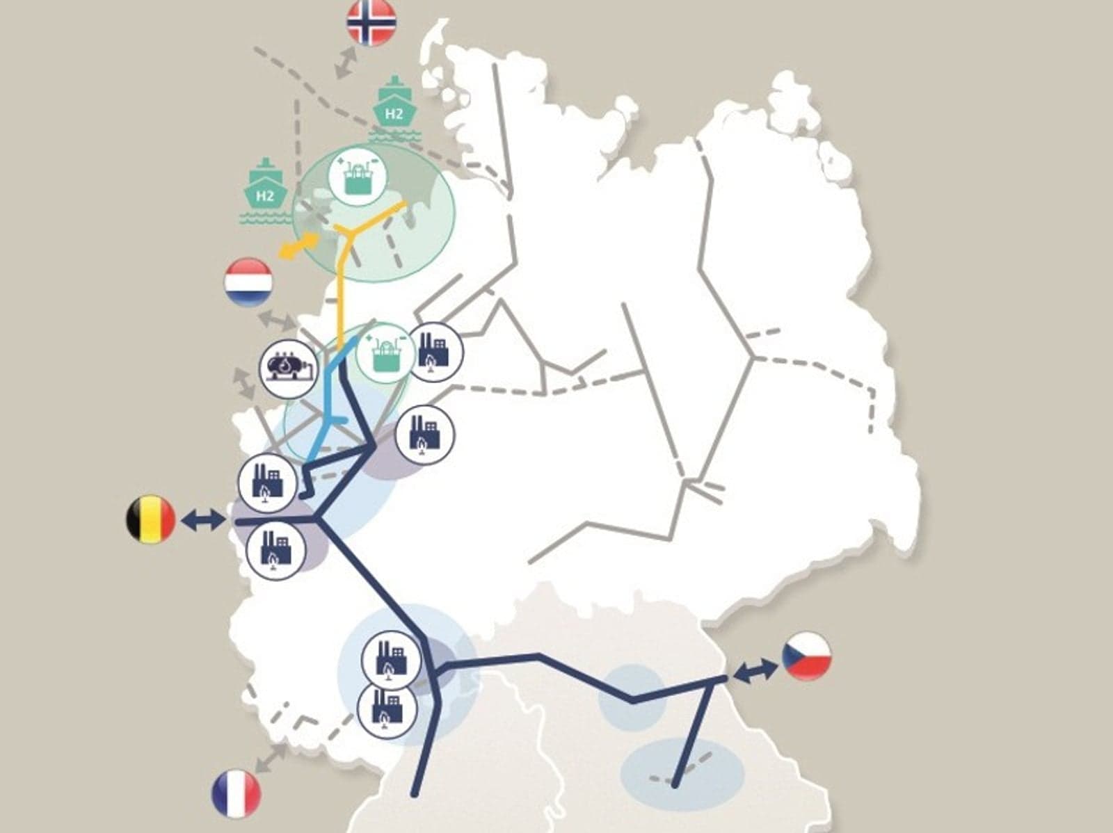 Gas transmission system operator OGE and energy company RWE have unveiled ‘H2ercules’ as a national hydrogen infrastructure concept.