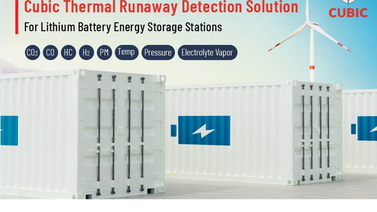 Cubic thermal runaway detection solution for lithium battery energy storage stations