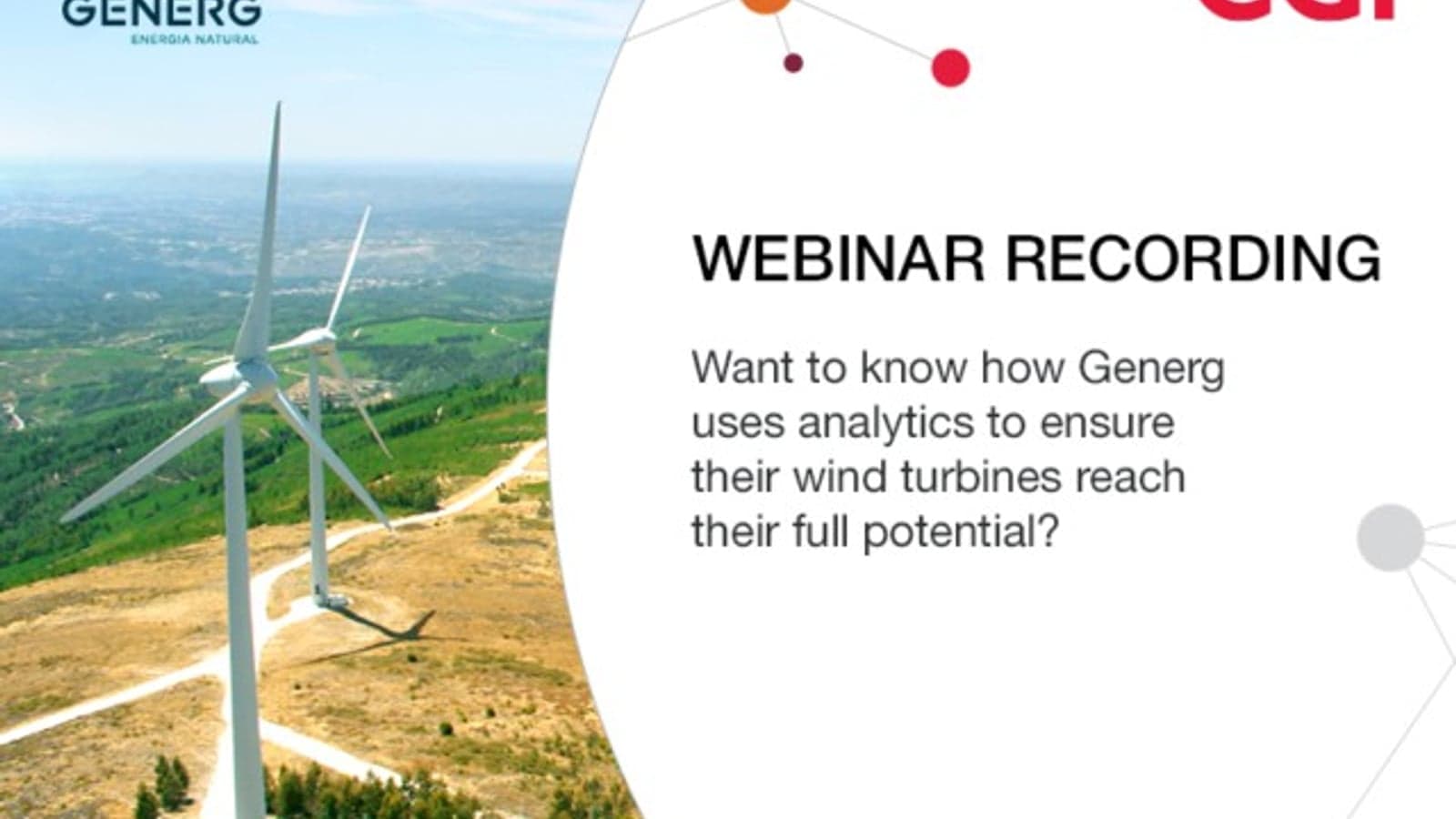 Webinar recording: How analytics support Generg in ensuring wind turbines reach their full potential
