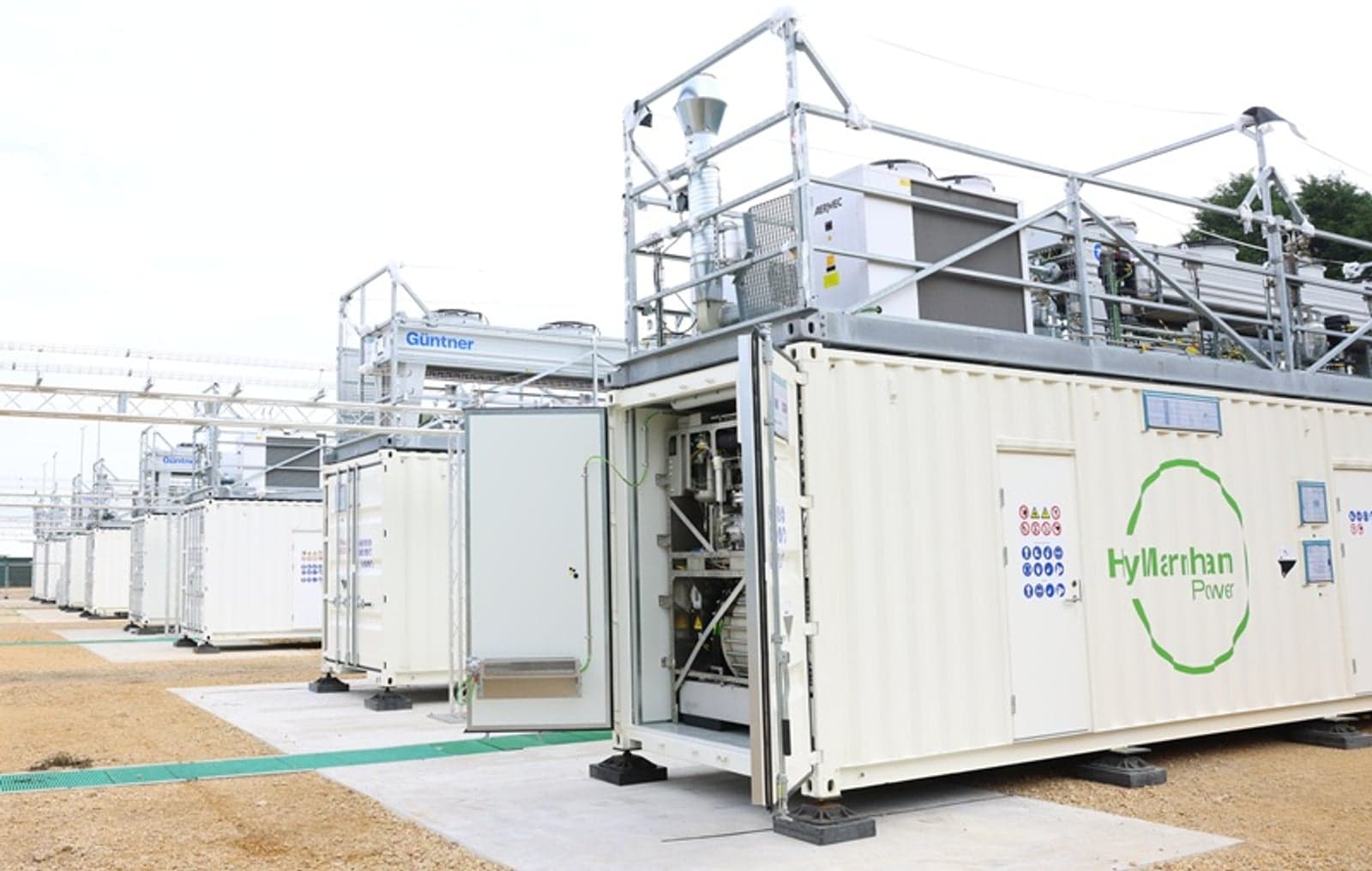 Electrolysers at the HyMarnham Power project. Photo: GeoPura