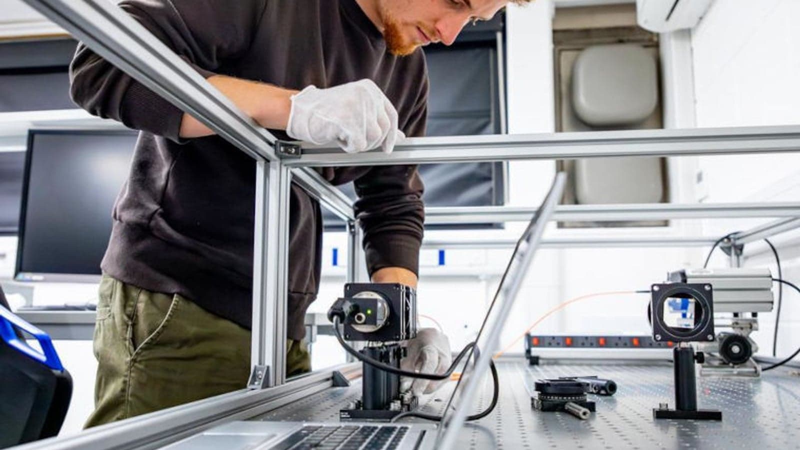 Diagnostic for fusion machines being set up in UKAEA's DICE facility.