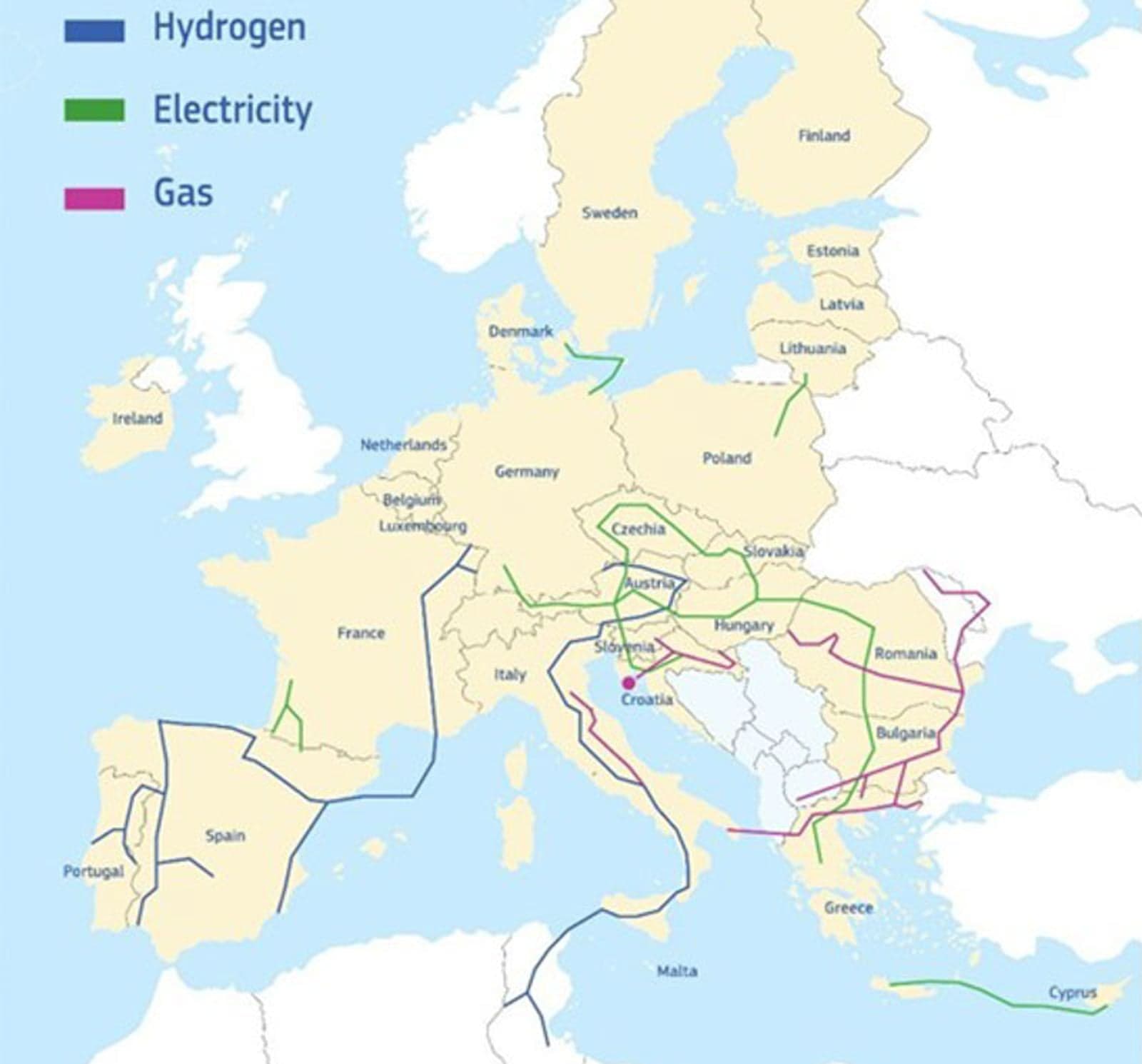 European energy highways. Image: European Commission.