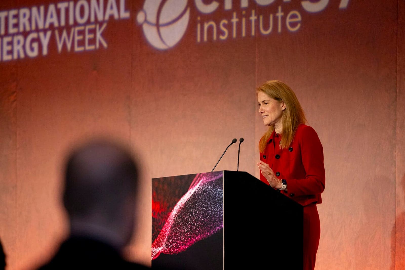 Zoe Yujnovich at International Energy Week in London. Photo, Energy Institute.