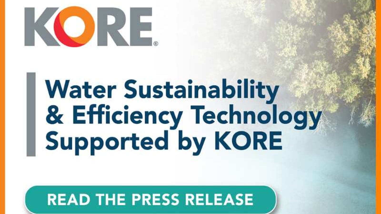 Water sustainability and efficiency technology supported by KORE