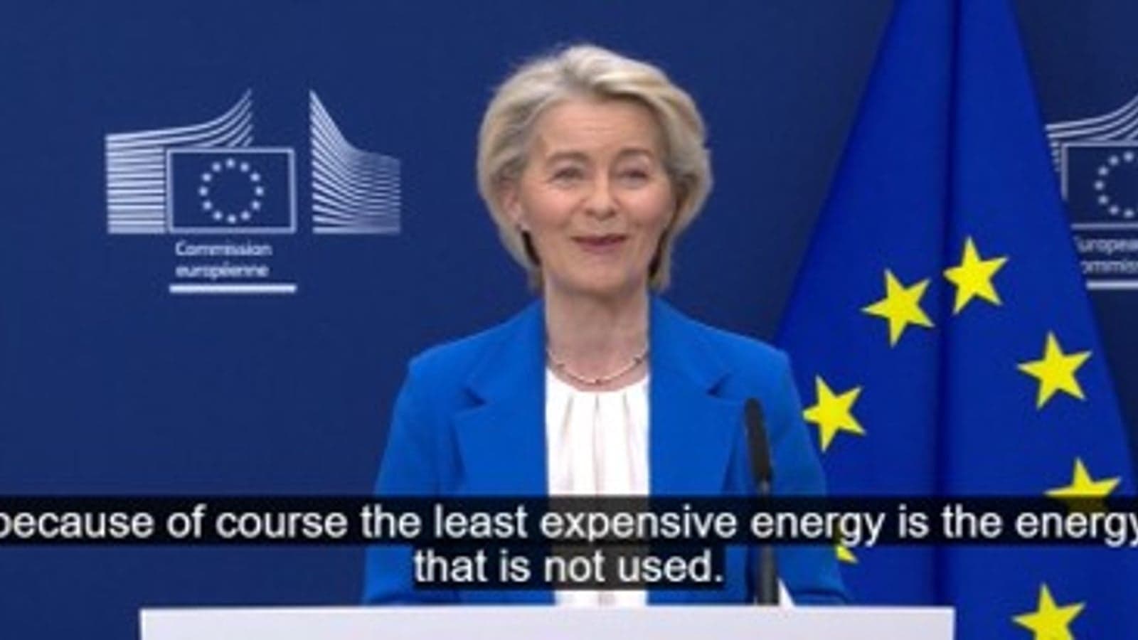 Screenshot from statement by President von der Leyen on the impact of the situation in the Middle East on the European Union on 13 April 2026.